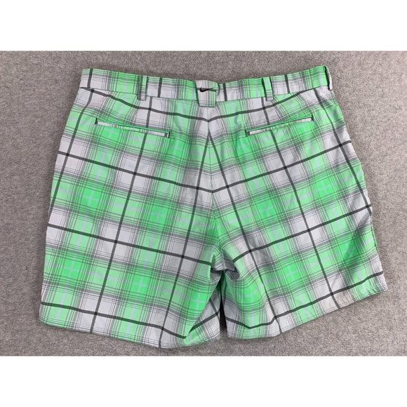 Nike Tour Performance Plaid‎ Dri Fit Golf Shorts (Men's 38) Green - Picture 11 of 11